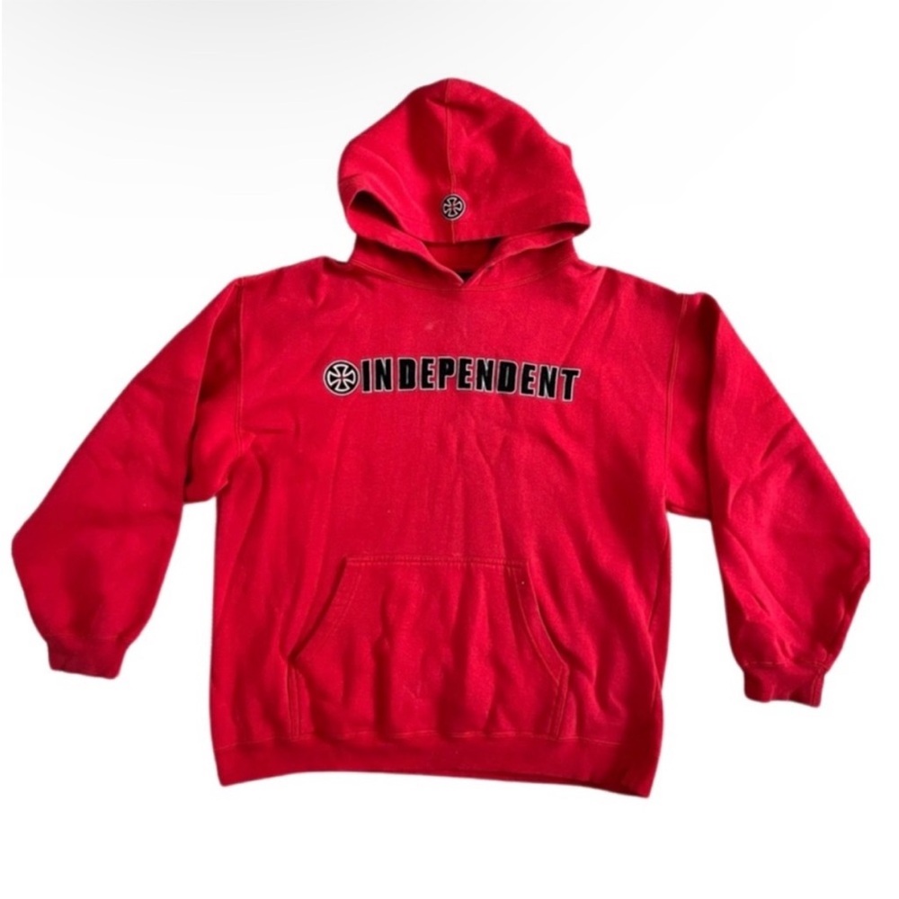 VINTAGE Y2K Independent Truck Co Red Skate Hoodie Sweatshirt